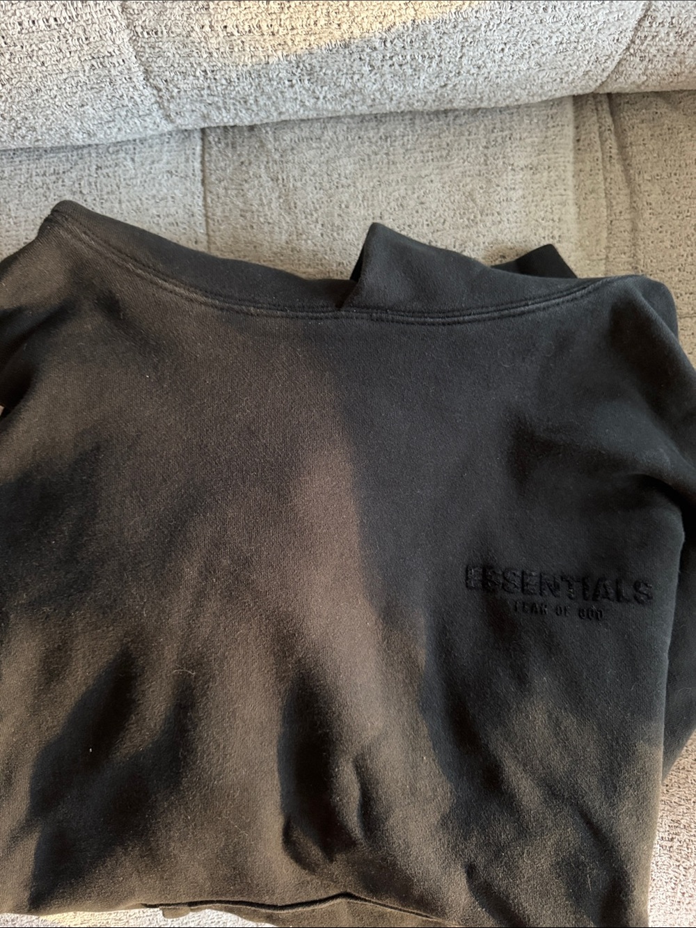 Fear of God Essentials Black Crewneck Sweatshirt